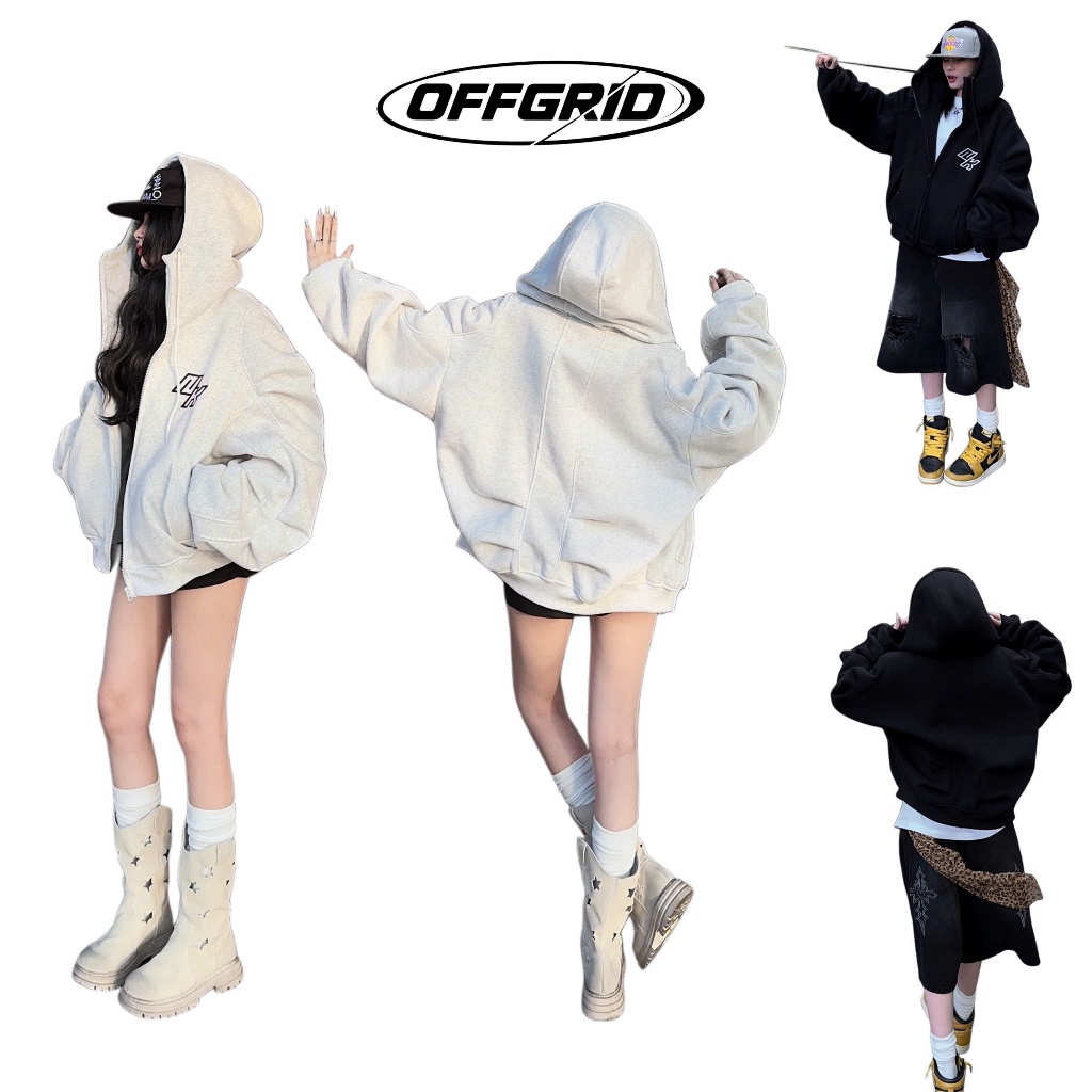 [2025] ÁO KHOÁC HOODIE ZIP "NK"  / FROMBOXY  -  OFFGIRD