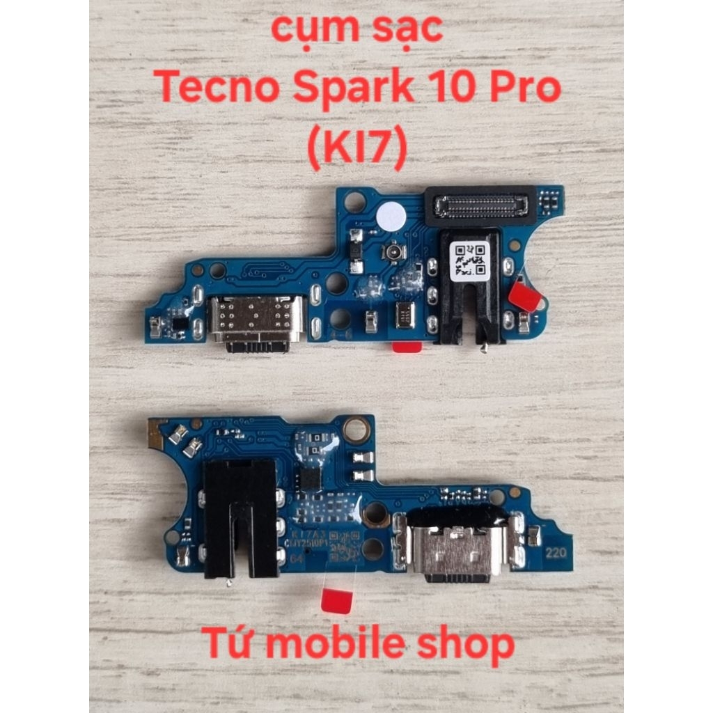 Cụm sạc Tecno Spark 10 Pro (KI7) (cụm sạc zin, hàng OEM)
