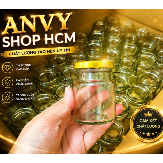 Sỉ 1 Thùng 152 Hũ Thủy Tinh Chưng Yến 70ml Có Nắp - Hũ Thủy Tinh Đựng Sữa Chua, Pudding, Caramen