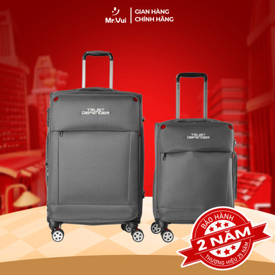 Vali vải Mr Vui VLM 204 - 19 inch xách tay đơn giản và thanh lịch (55 x 26 x 36 cm), Bảo Hành 2 Năm