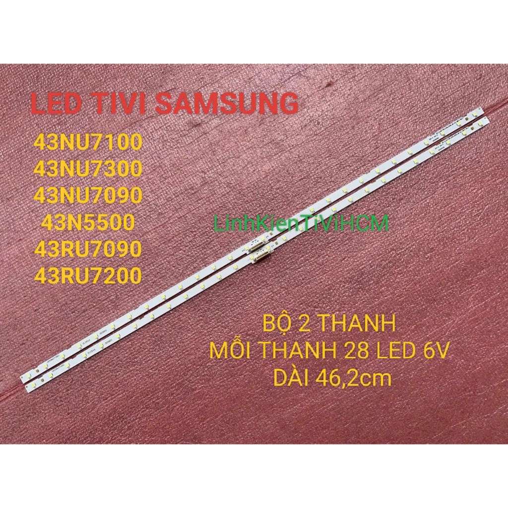 MỚI LED TIVI SAMSUNG 43NU7100 43RU7100 43NU7300 43RU7200 43NU7090 43RU7090 43NU7290 43RU7290 43N5500