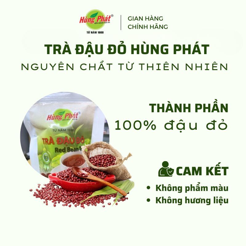 Trà Đậu Đỏ Hùng Phát - TDD - Gói 225g - Bí Quyết Cho Cuộc Sống Nhẹ Nhàng Và Tươi Tắn - Đạt ISO HACCP