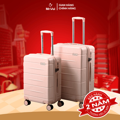 Vali du lịch Mr Vui VLC 210, size 20 - 24 inch,xách tay, ký gửi thời trang, chống thấm, nhựa cao cấp