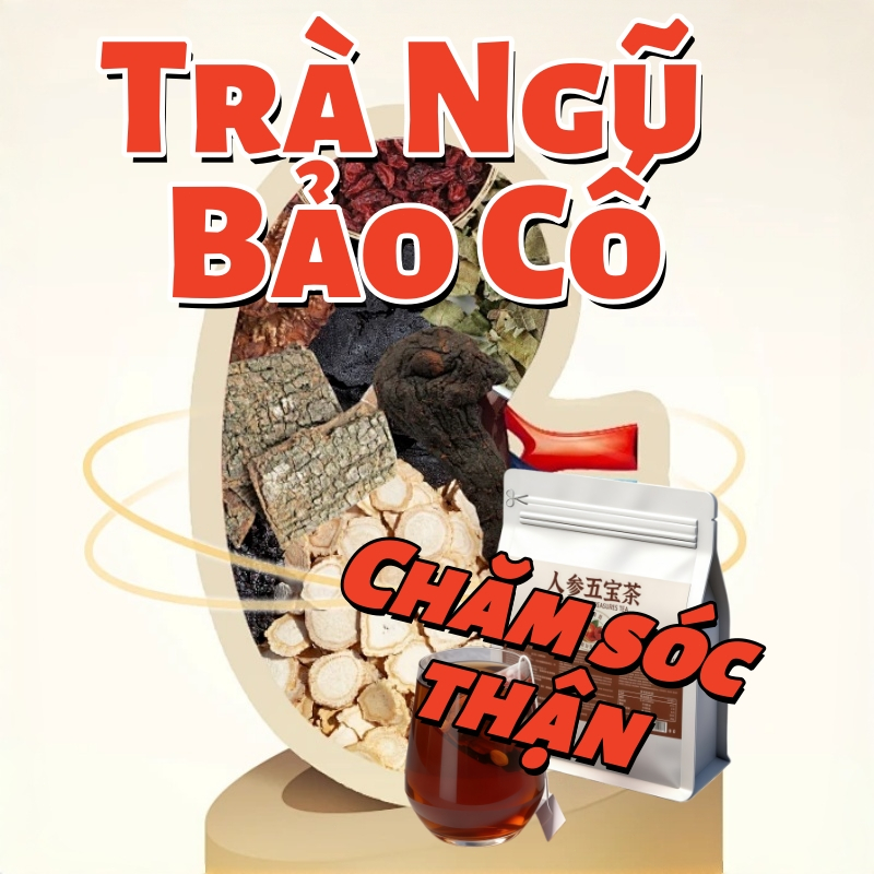 Trà Bổ Thận Ngũ Bảo - Chăm sóc thận - Bổ thận, giảm tiểu đêm, hết đau lưng, thận khỏe mạnh, Kidney C