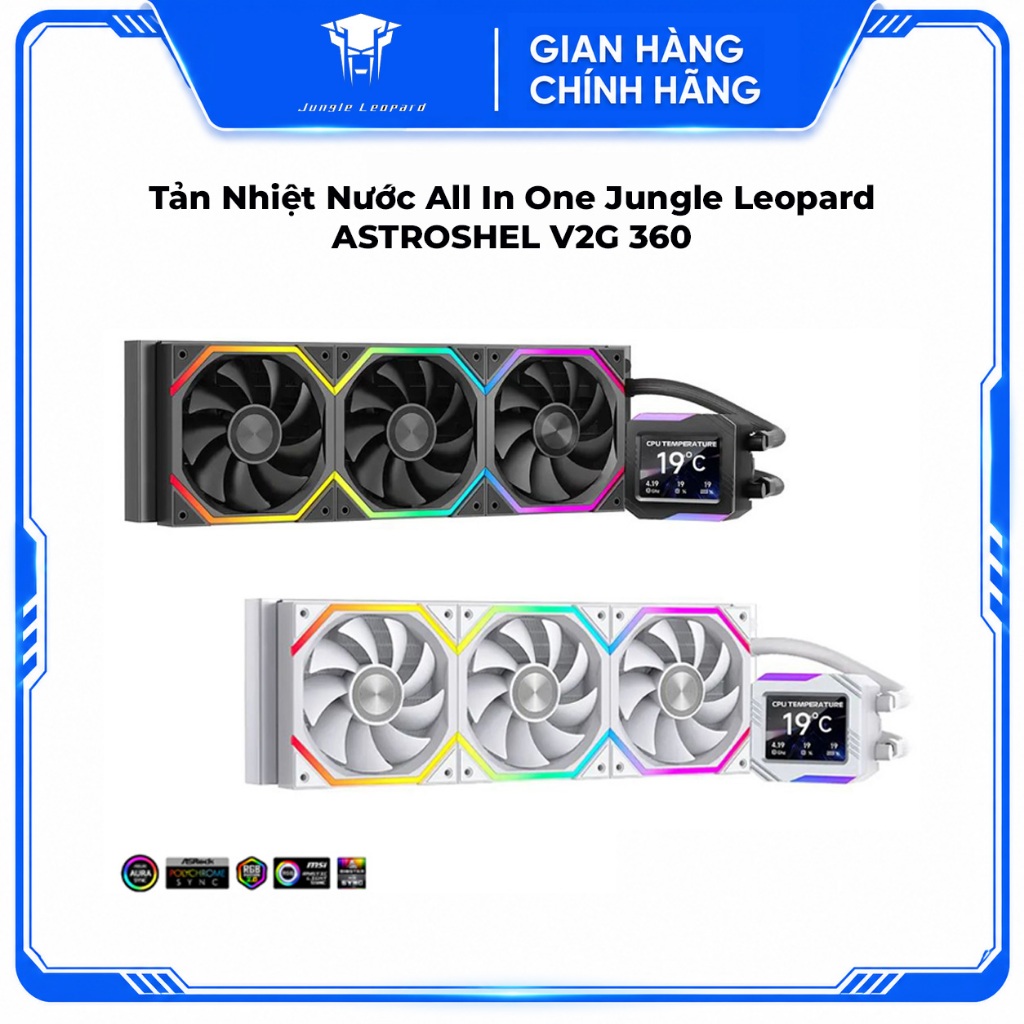 Tản Nhiệt Nước All In One Jungle Leopard ASTROSHEL V2G 360 Led ARGB - Màn Hình Tùy Chỉnh