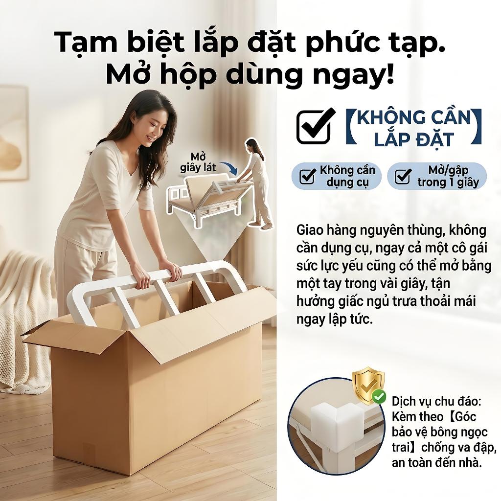 MY Giường gấp gọn giường gấp gọn thông minh Sẵn sàng sử dụng ngay sau khi mở hộp cho mục đích chăm sóc bệnh viện | BigBuy360 - bigbuy360.vn