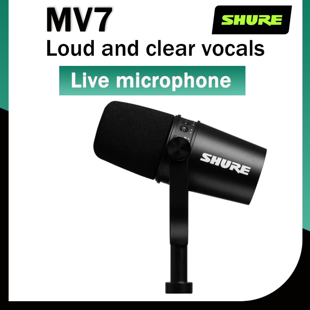 Micro USB Shure MV7 dùng để ghi âm thanh và podcast