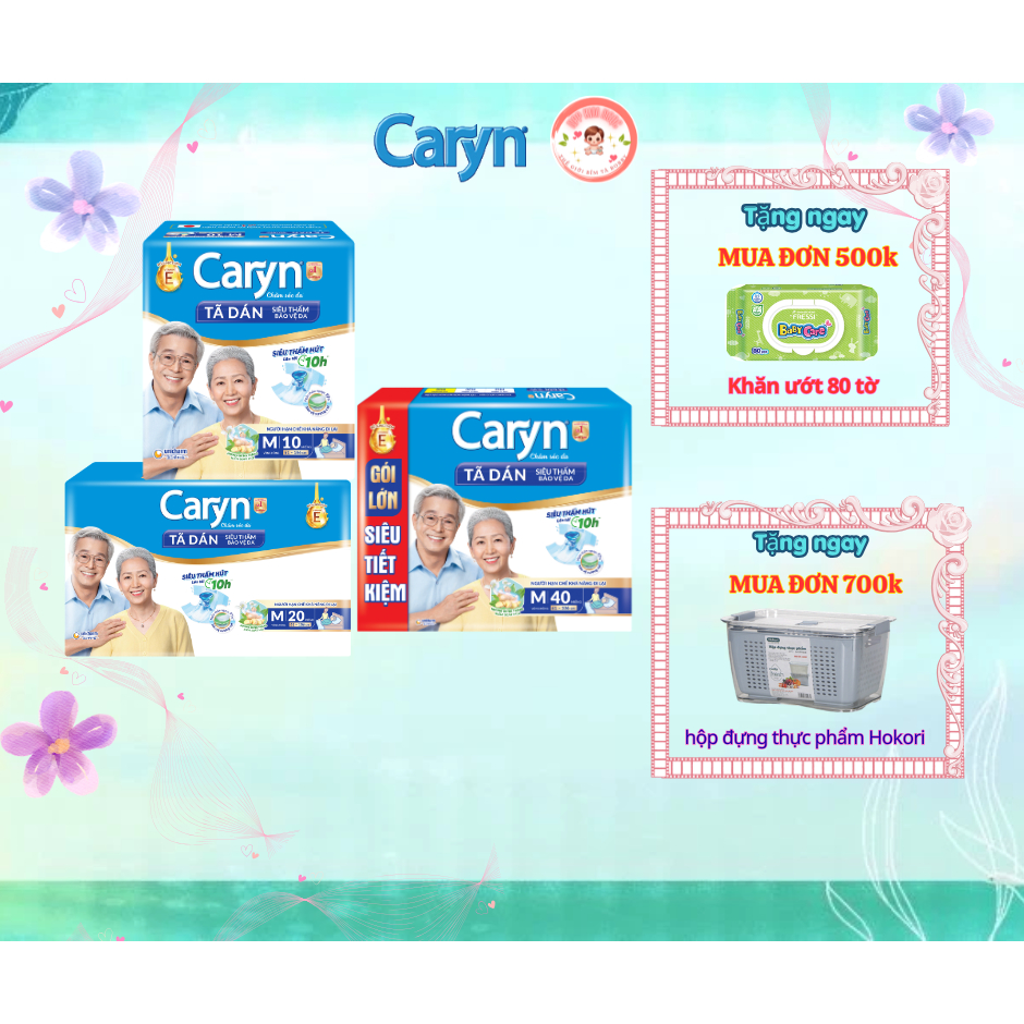 Tã Dán Caryn size M10/M20/M40 gói lớn - Kim Ngọc