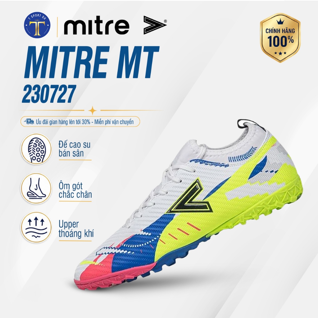 Giày Đá Bóng Sân Cỏ Nhân Tạo Mitre MT 230727 | Giày Đá Banh TF Êm Chân, Bám Sân Tốt