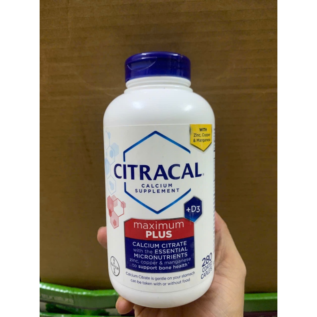 Date 2028 - Viên uống bổ sung CANXI CITRACAL Maximum Calcium citrate 280v
