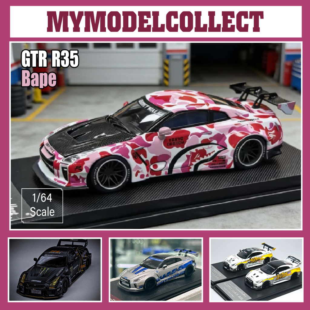 Xe mô hình Mymodelcollect Nissan GTR R35 LBWK tỉ lệ 1:64