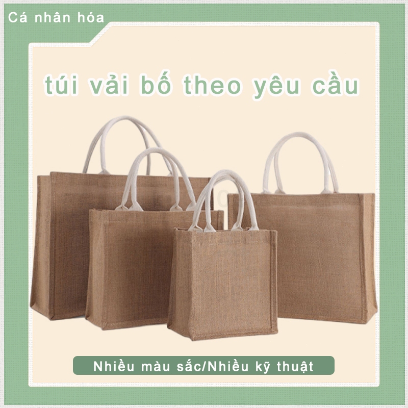 Túi vải bố theo yêu cầu in slogan thương hiệu hội nhóm công ty may theo yêu cầu