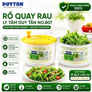 💥Rổ Quay Rau Ly Tâm Duy Tân Cỡ Lớn No.807 - Bộ Dụng Cụ Vắt Khô Rau Củ Quả Nhựa PP Cao Cấp Tiện Lợi💥