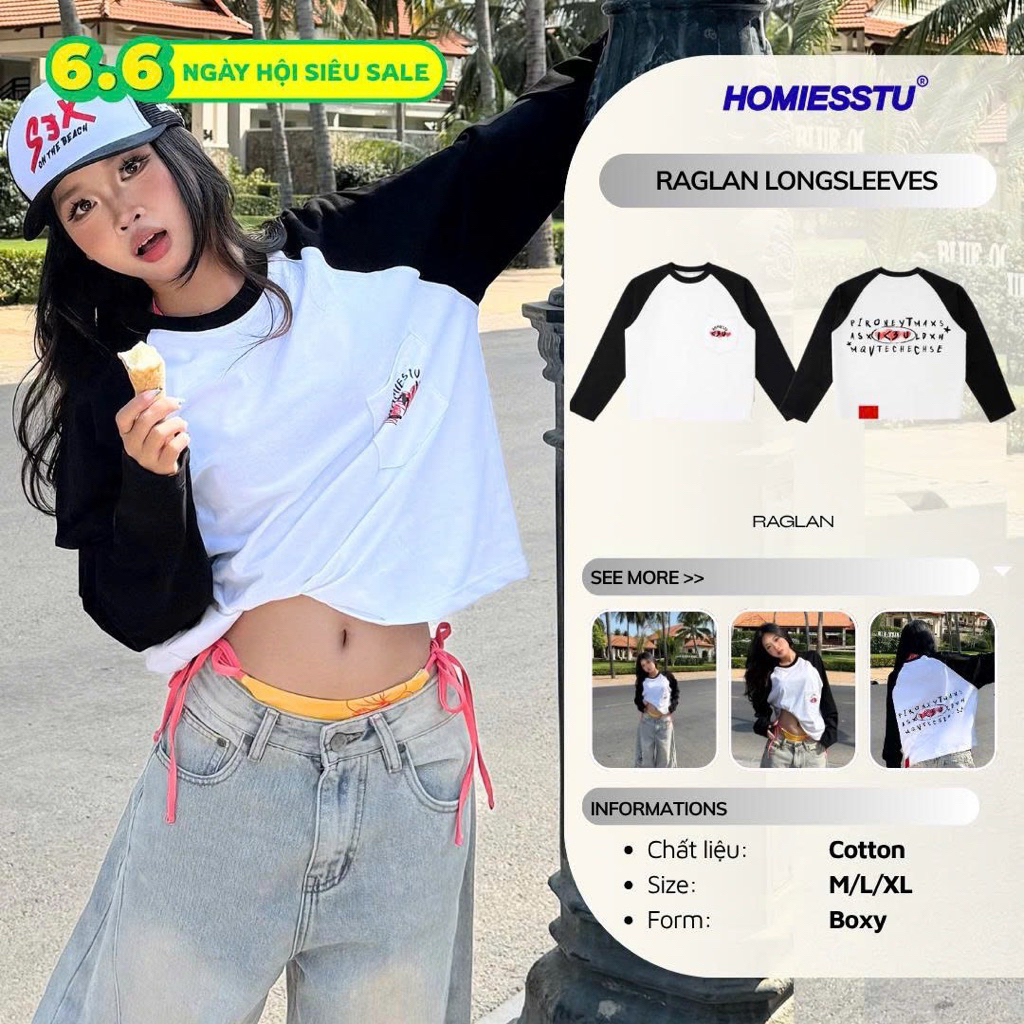 [DEAL MỞ BÁN] Áo Thun Boxy Áo Thun 𝗧𝗮𝘆 𝗗𝗮̀𝗶 𝗥𝗮𝗴𝗹𝗮𝗻 Boxy 𝗜<𝟯𝗨 Local Brand Homiesstu, Áo Nam Nữ Unisex | BigBuy360 - bigbuy360.vn