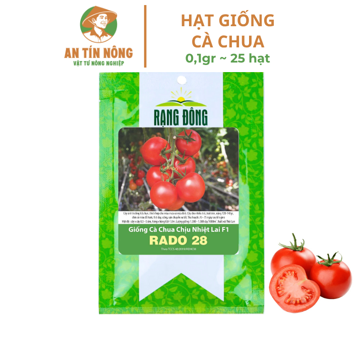 Hạt Giống Cà Chua, Gói 0.1gr, Chịu Nhiệt, Trồng Chậu, Nhiều Quả, Cây Sinh Trưởng Nhanh T15
