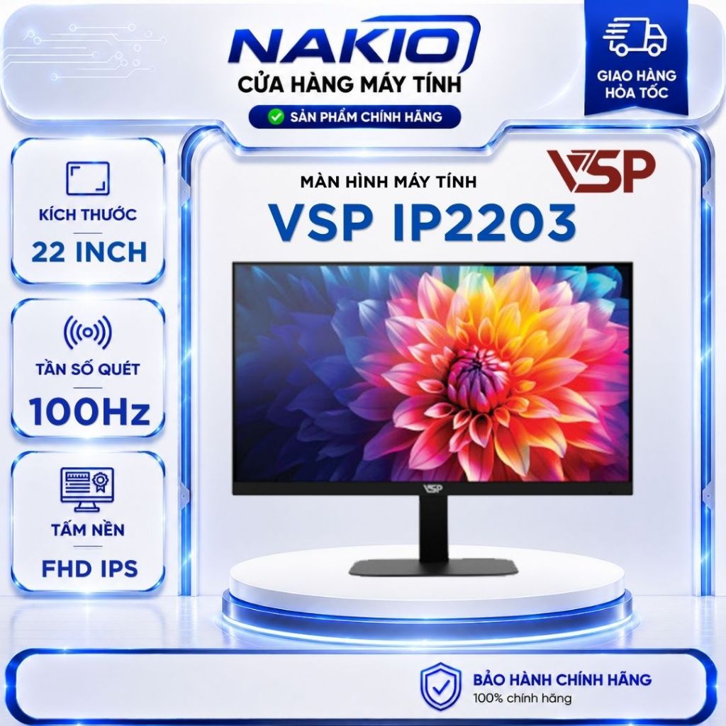 Màn hình máy tính văn phòng VSP IP2203 (22inch / FHD / 100Hz / 1ms) - Bảo hành chính hãng 36 tháng