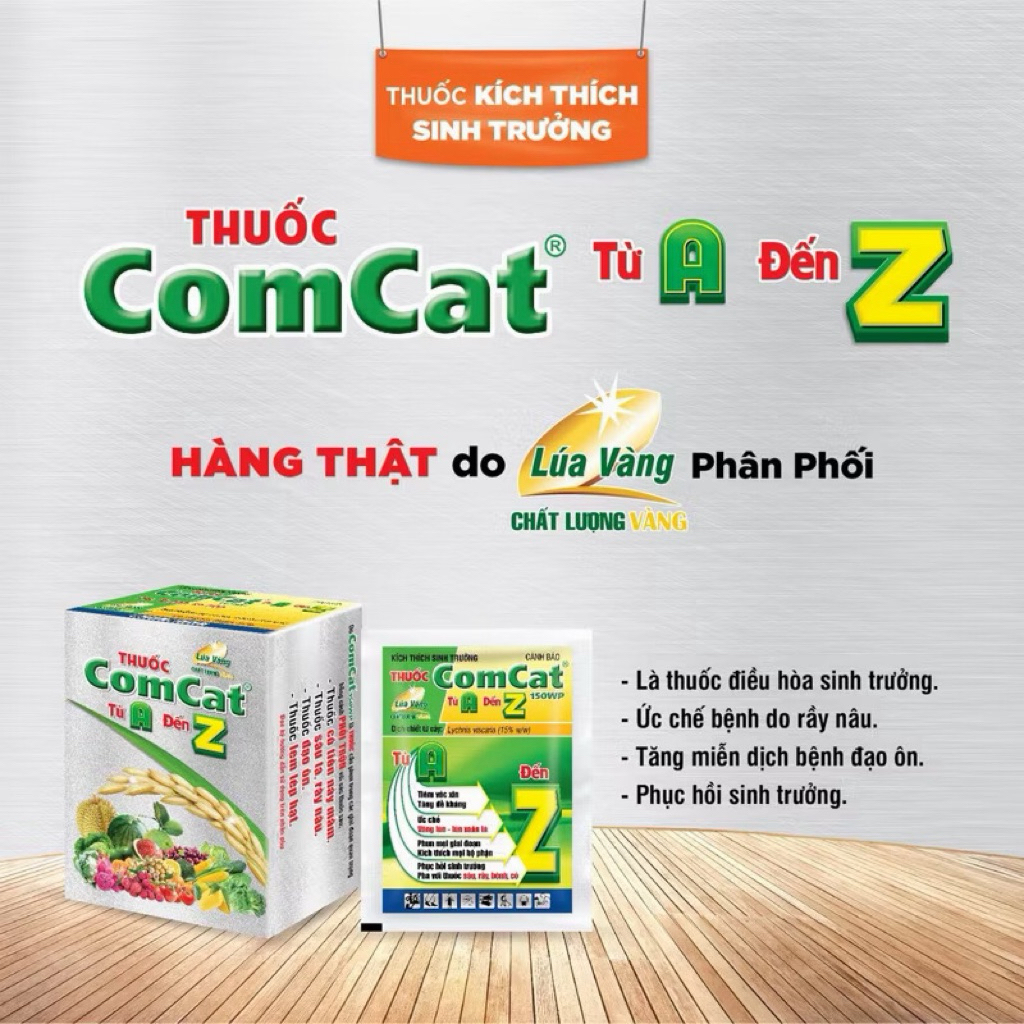 1 hộp 10 gói ComCat A-Z chính hãng lúa vàng