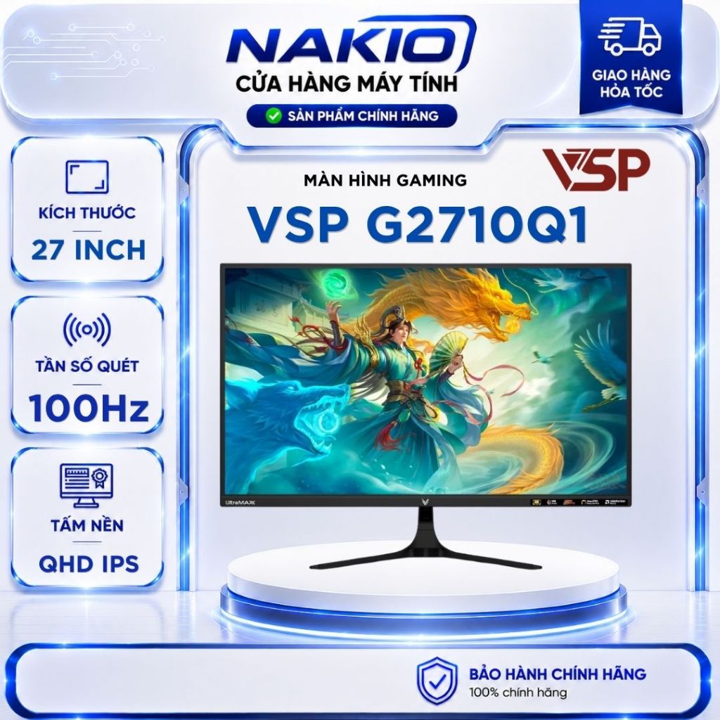 Màn Hình VSP G2710Q1 ( 27 inch - 2K - IPS - 100Hz - FreeSync) - Bảo hành chính hãng 36 tháng