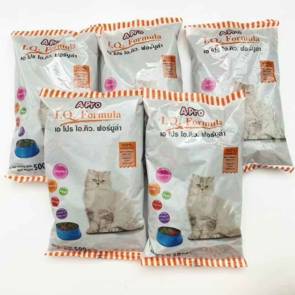 Combo 5 Gói Thức Ăn Hạt Khô Cho Mèo APro IQ Formula 500g - hạt Apro iq cho mèo