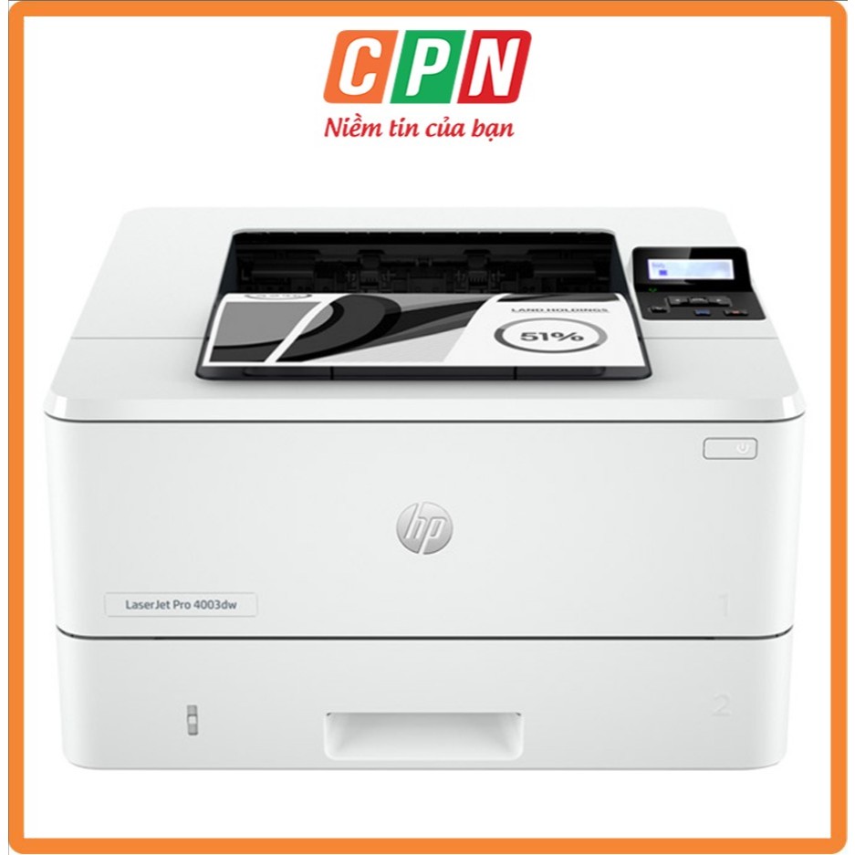 Máy in Laser HP 4003dw (In 2 mặt); USB2.0 + Lan+ Wifi; A4; 1200x1200; 40 trang/phút; Mực: HP 151A; 3