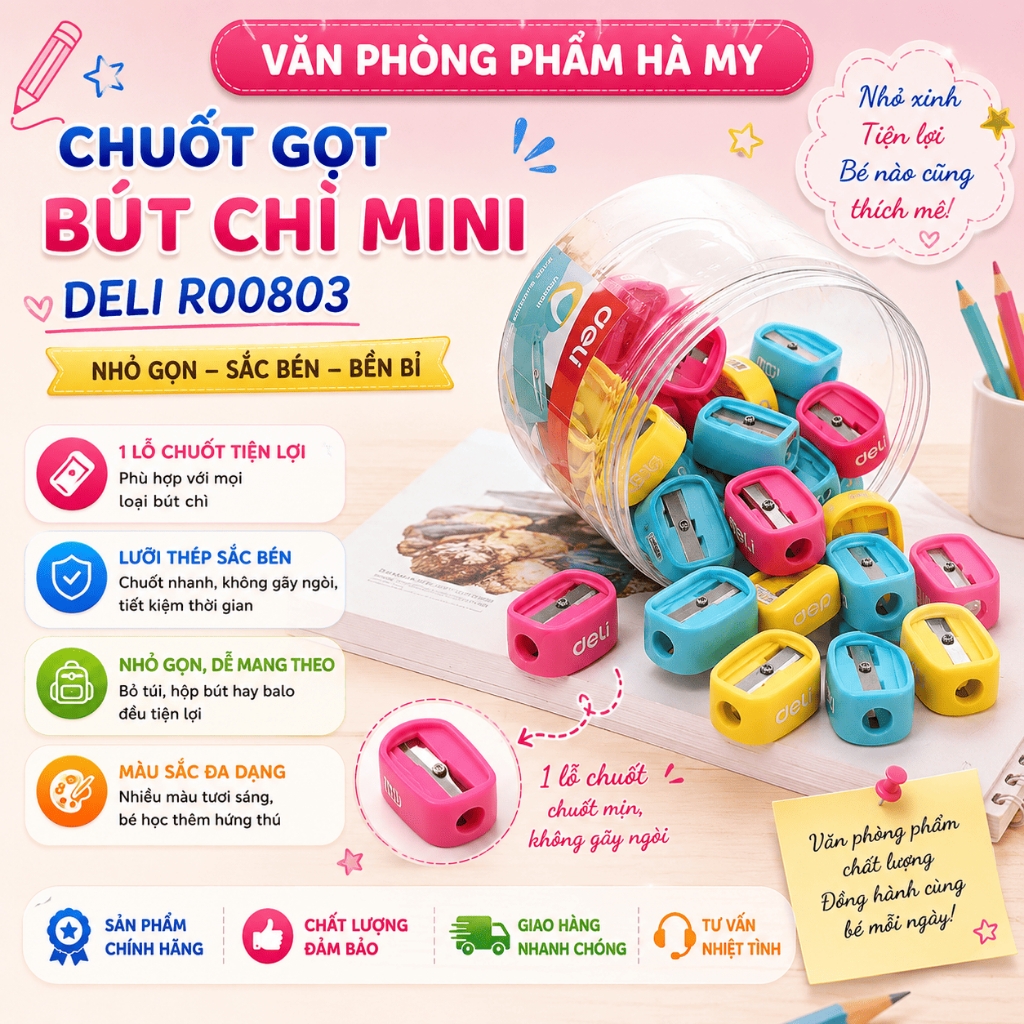 Combo 5 Cái Chuốt Gọt bút chì mini Deli R00803