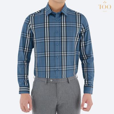 [SALE] Áo Sơ Mi Dài Tay Nam TQQ K491CS Kẻ Sang Trọng Hàng Dư Xuất Xịn