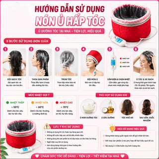 Nón Ủ Hấp Tóc Bằng Điện, Mũ Ủ Dưỡng Tóc Tại Nhà Giúp Hỗ Trợ Tóc Mềm Mượt