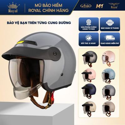 Royal M139 - M139 Lux Mũ Bảo Hiểm 3/4 Có Kính Âm - Kính Giấu, Size M L XL XXL, Nam Nữ Đi Xe Máy