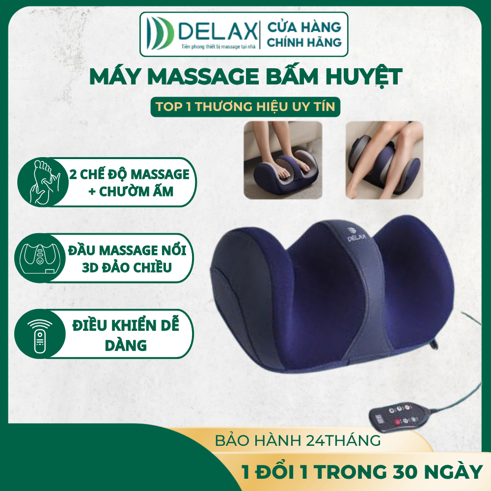 Máy Massage Chân Bấm Huyệt DELAX Đa Chế Độ Massage Chườm Ấm, Massage Đa Vùng Chườm Nóng MSC02