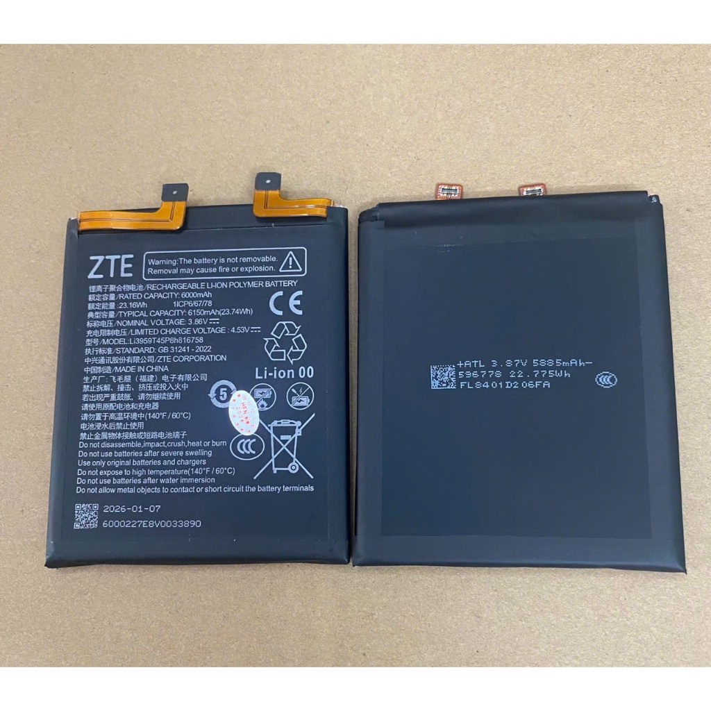 Pin chính hãng Nubia Z70 Ultra NX733J, dung lượng cao, sạc nhanh