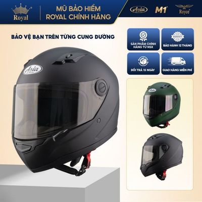 Mũ bảo hiểm fullface Asia helmetac Mt136 có kính đi xe máy phượt cho nam và nữ chính hãng
