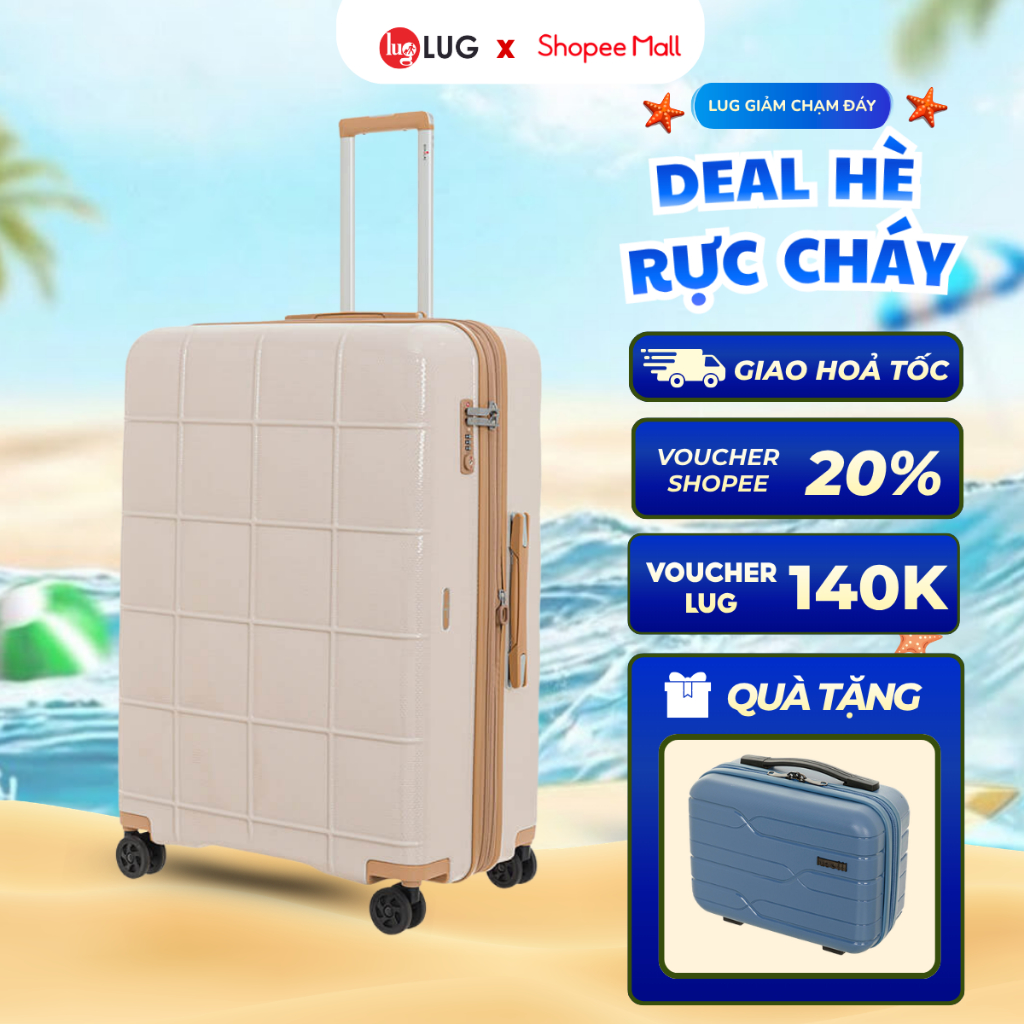 Vali Du Lịch LUG Echolac PC185 Size 20/24/28 Nhựa PC Chịu Lực Va Đập Tốt, Khóa TSA An Ninh Quốc Tế, 
