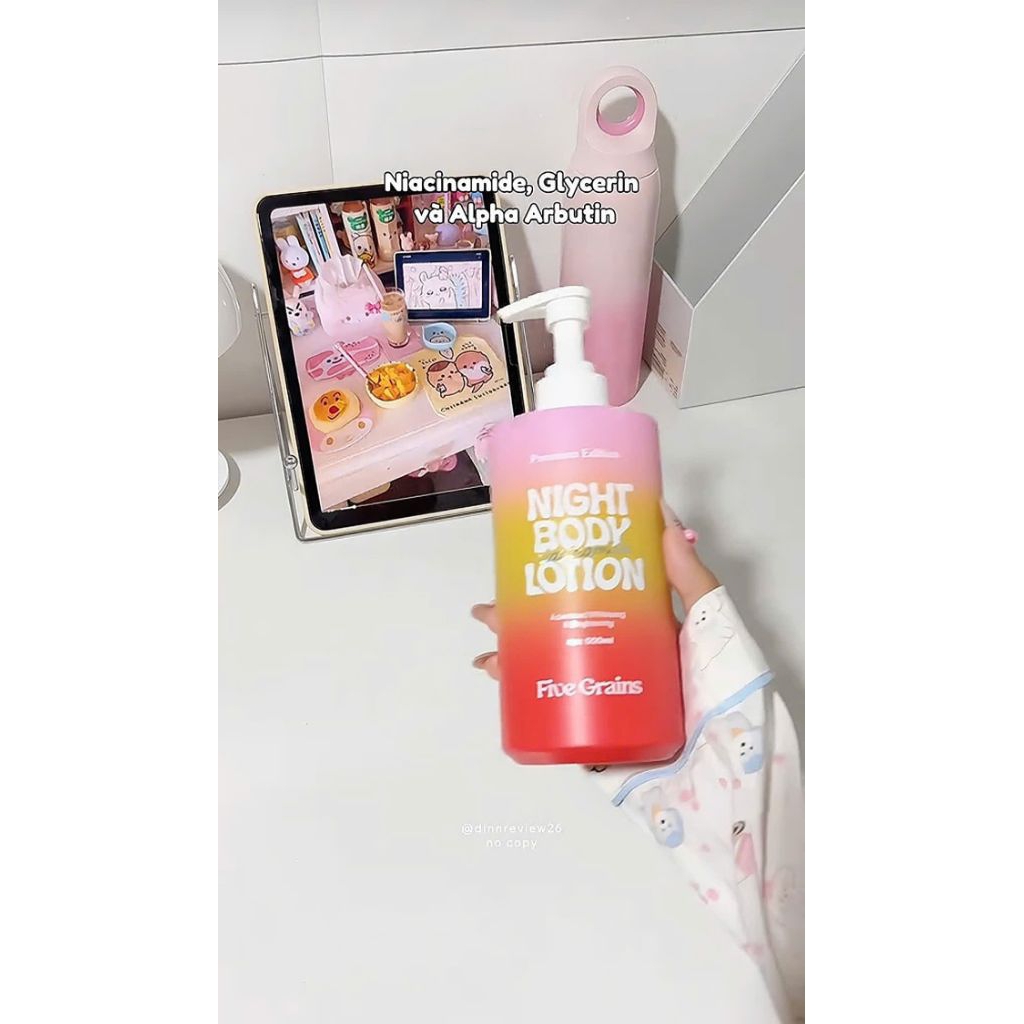 Kem Đêm Body Five Grains Niacinamine Night Body Lotion