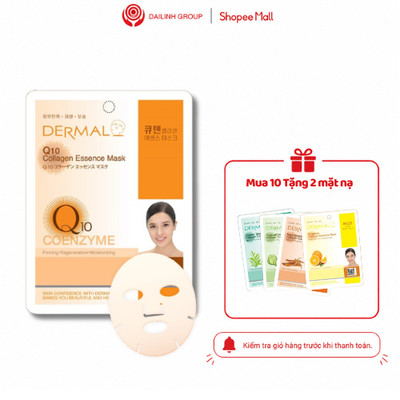 [Mua 10 tặng 2 bất kì] Mặt nạ dưỡng da tinh chất Ngọc Trai, Vitamin, Trà Xanh Dermal 23gr
