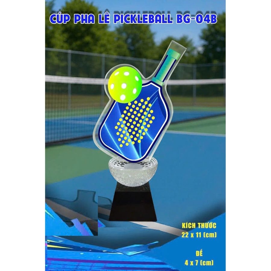 Cúp Vàng Thể Thao - Cúp Pha Lê Pickleball BG-04B