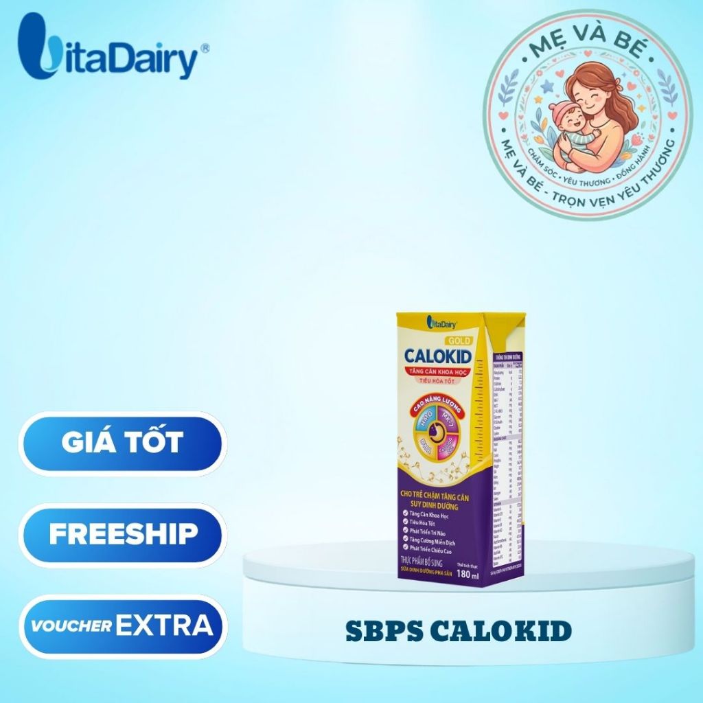 Sữa uống dinh dưỡng Calokid 110ml/180ml ( thùng 48 hộp ) - Vitadairy - Hàng Chính Hãng