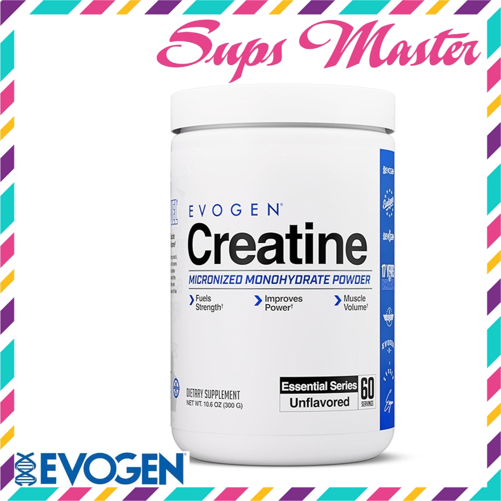 Evogen Creatine Monohydrate 300g Không Mùi – 60 Lần Dùng, Tăng Sức Mạnh & Hiệu Suất Tập Luyện