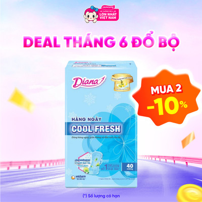 Băng vệ sinh Diana Hàng Ngày Cool Fresh (40 miếng)
