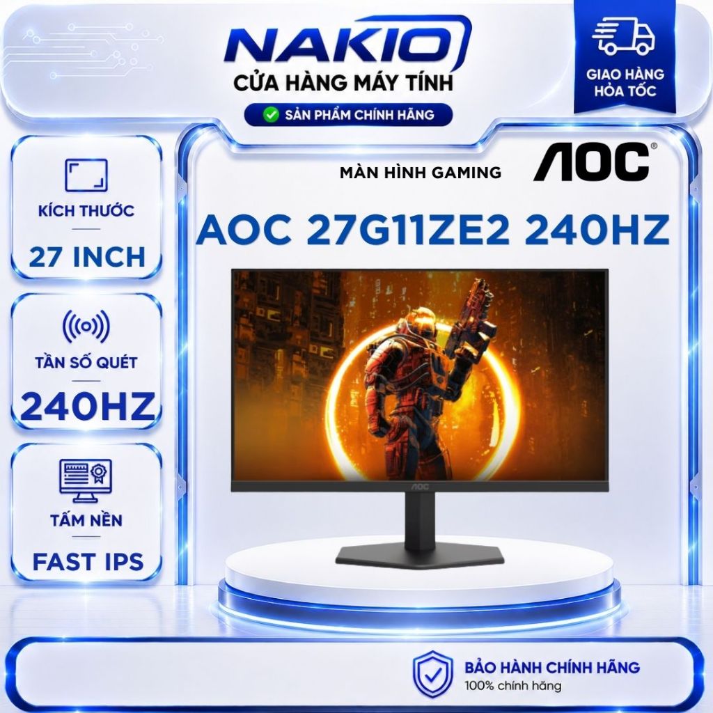 Màn Hình Gaming 240HZ AOC 27G11ZE2 ( 27inch/ FAST IPS / 240Hz/ 0.3ms)-Bảo hành chính hãng 36 tháng