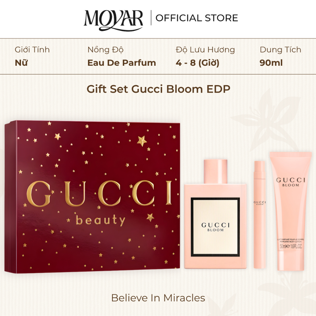 Gift Set Nước Hoa Gucci Bloom EDP | Nước Hoa Nữ | Moyar Perfume
