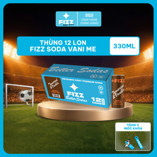 Fizz Soda Vị Vani Me - Thùng 12 Lon 330ml