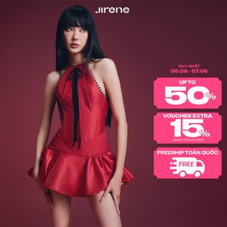 UP TO 70% + VC HOT 200K || JIRENE Đầm EASTERN cổ áo kiểu yếm trendy thời thượng