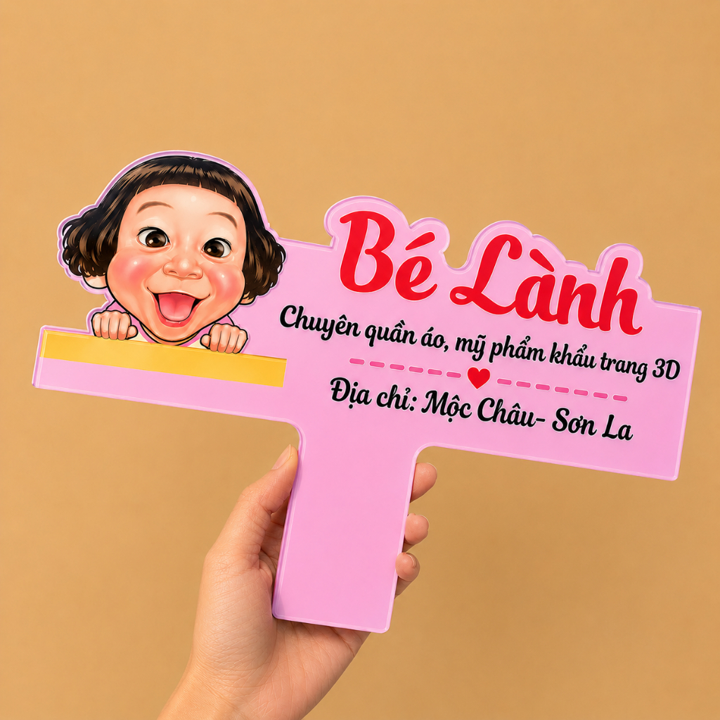 Bảng hiệu cầm tay- Hastag in theo yêu cầu- Free  thiết kế, dụng cụ chụp ảnh