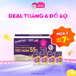 Thùng Thực phẩm dinh dưỡng y học cho trẻ 1-10 tuổi: Pediasure hương vani (110ml) (Lốc 4)