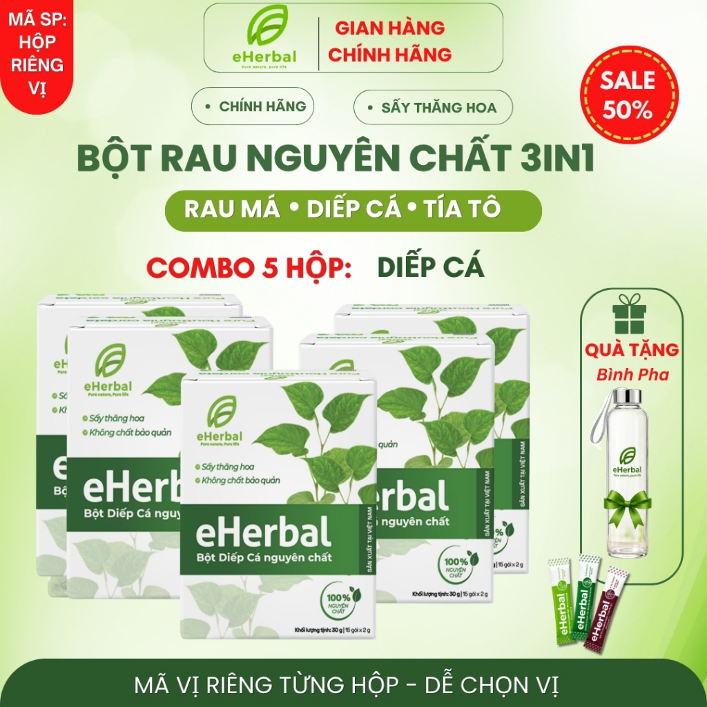 [COMBO SỈ] Bột rau Diếp Cá -detox3in1 Bột rau diếp cá,tía tô, rau má mix mật ong