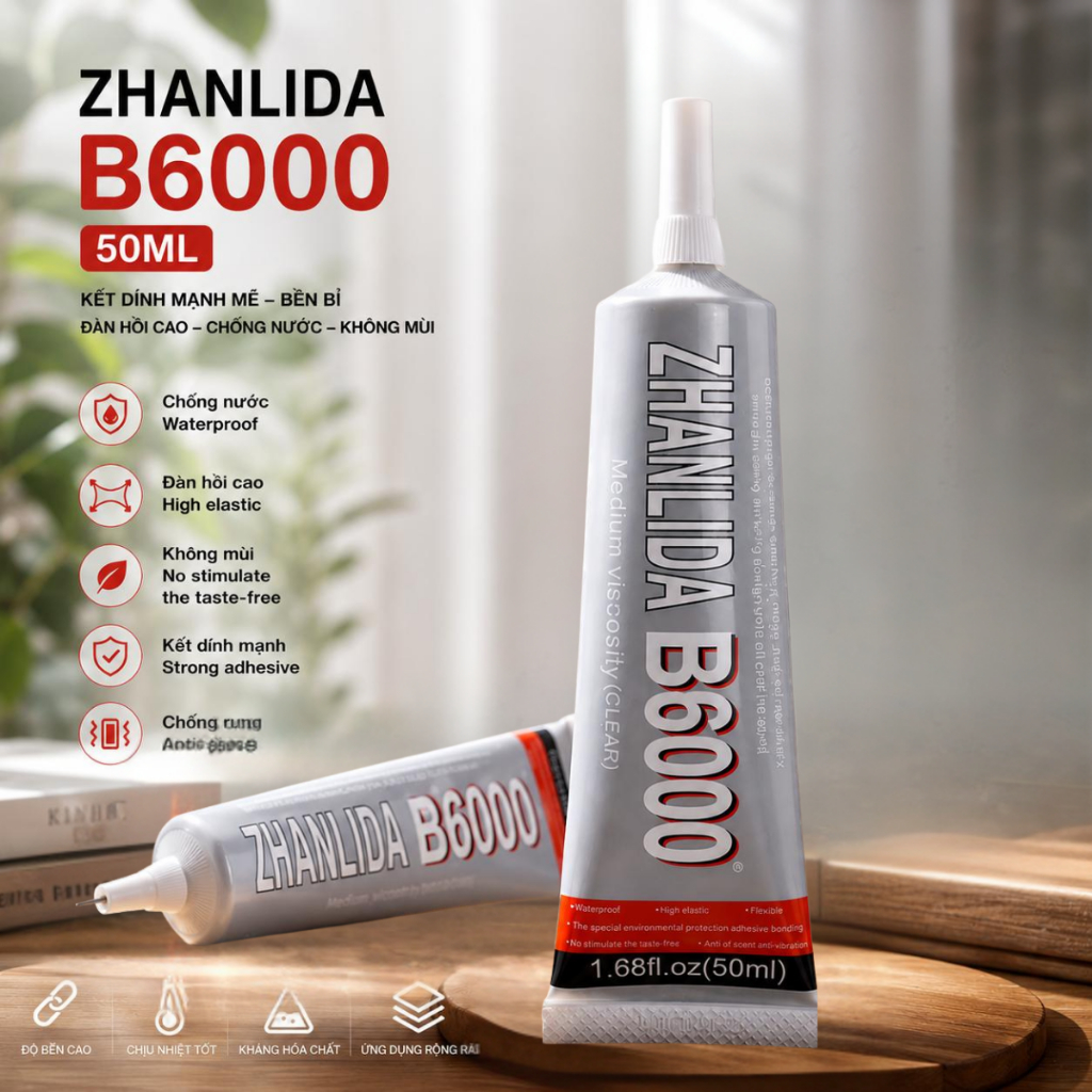 KEO DÁN ĐA NĂNG DIY B6000/G-E6000 Chuyên dùng làm đồ thủ công, đính đá trang sức,dán nhựa,gỗ,.