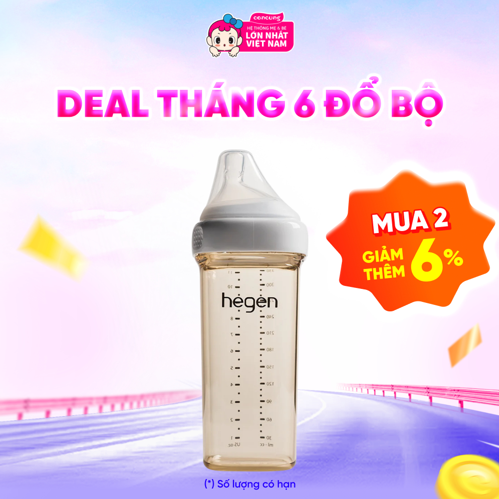 Bình sữa cao cấp PPSU Hegen 330ml (6M+)