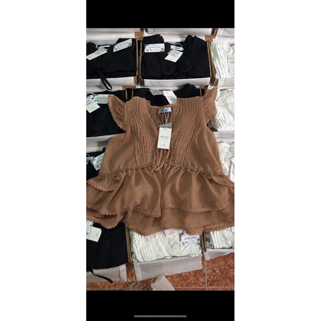 Áo babydoll dáng xoè cổ V phối nơ viền ren bèo tầng, áo cánh tiên babydoll ( ẢNH THẬT SHOP Ở CUỐI) | BigBuy360 - bigbuy360.vn