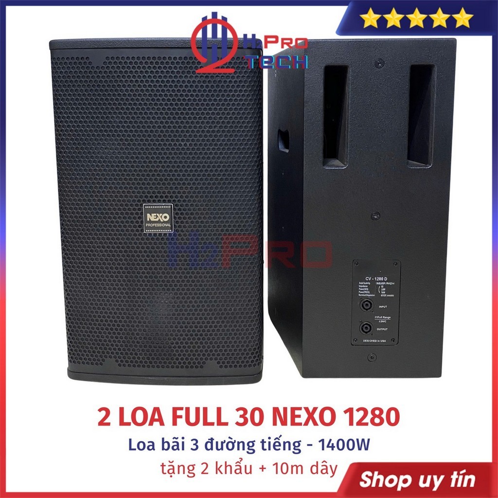 2 Loa Full Bass 30 Nexo 1280 Bãi Zin 1400W - Loa Bass Mạnh 3 Đường Tiếng, Hát Karaoke Cực Hay–H2Pro