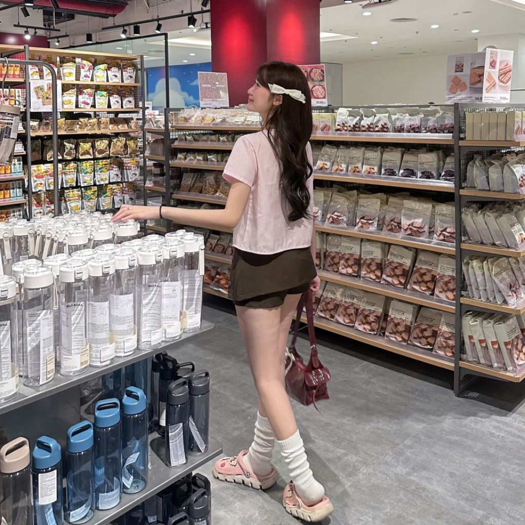 áo sơ mi kẻ sọc cổ tròn phong cách hàn quốc | BigBuy360 - bigbuy360.vn